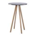 Hightable Stehtisch, lichtgrau/Gestell Eiche natur