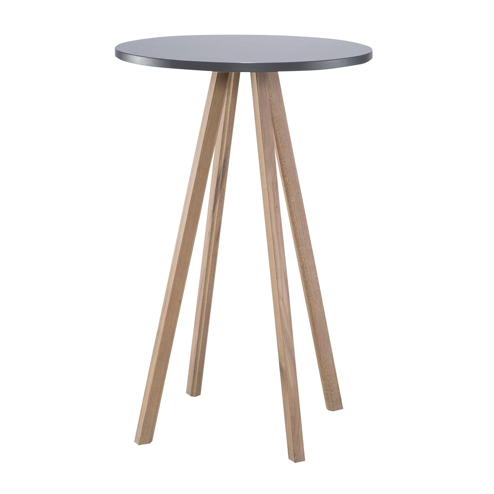 Hightable Stehtisch, lichtgrau/Gestell Eiche natur